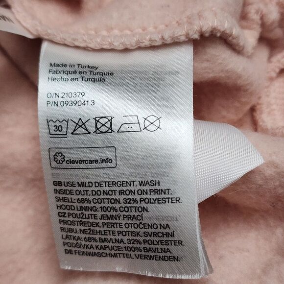 H&M Girls Disney Lady and the Tramp Spaghetti Scene Light Pink Hoodie Size 6x - Picture 8 of 10